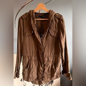 Max Jeans Utility Jacket in Deep Brown